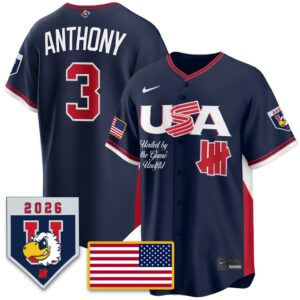 Roman Anthony #3 USA Baseball x Undefeated 2026 World Baseball Classic Limited Jersey - All Stitched