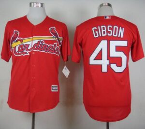St. Louis Cardinals #45 Bob Gibson Red Cool Base Stitched Jersey