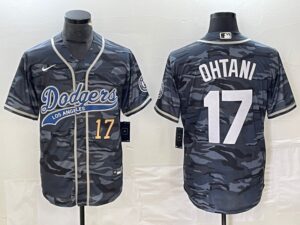 Men's Los Angeles Dodgers #17  Camouflage Shohei Ohtani Jersey