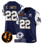 Emmitt Smith # 22 Dallas Cowboys Vapor Limited Gold Jersey - John Madden Patch - All Stitched