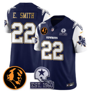 Emmitt Smith # 22 Dallas Cowboys Vapor Limited Gold Jersey - John Madden Patch - All Stitched