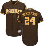 San Diego Padres #24 Rickey Henderson Brown Flexbase Collection Stitched Jersey