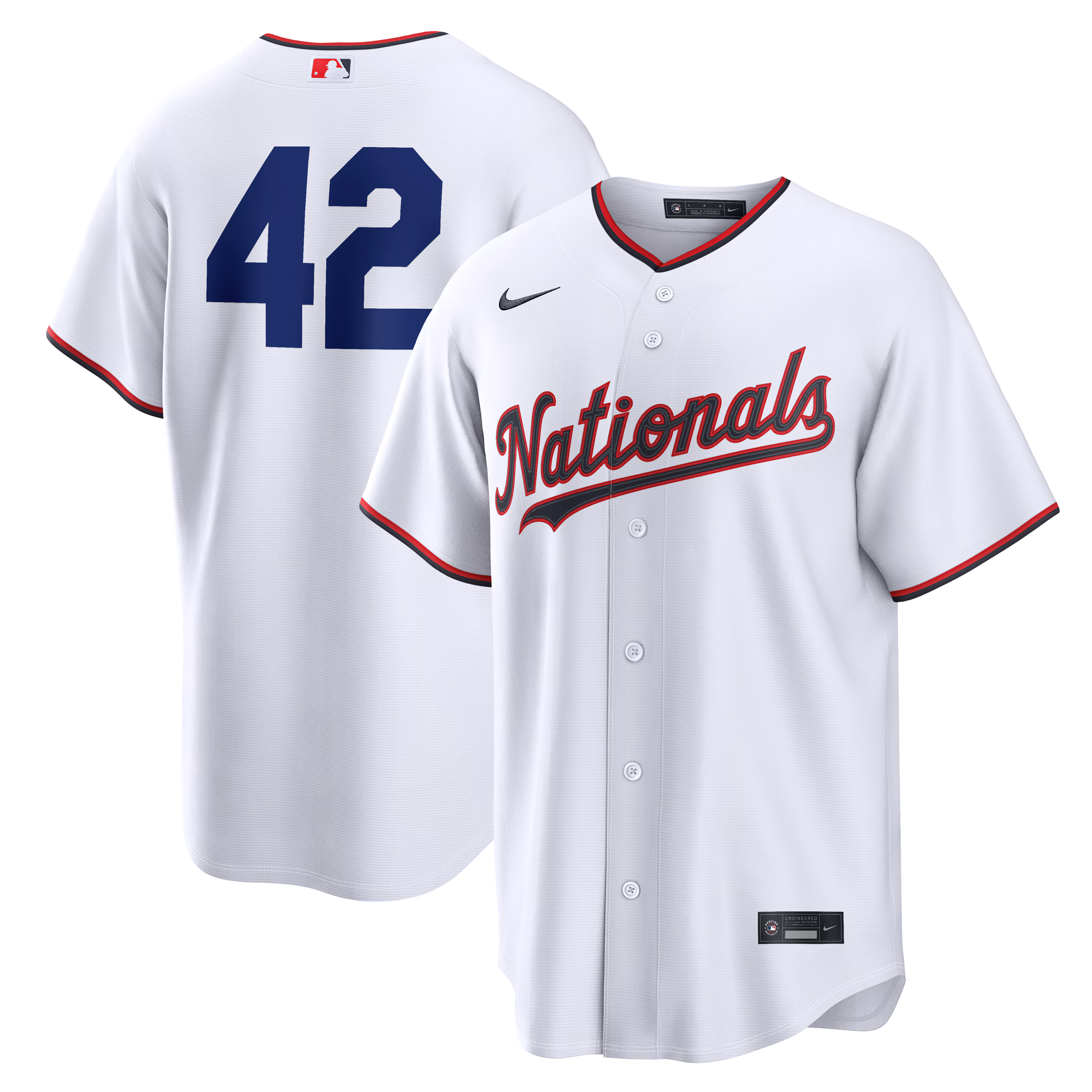 Men's Washington Nationals White Home 2026 Jackie Robinson Day Replica Jersey