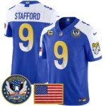 Matthew Stafford #9 Los Angeles Rams 2025 United States 250th Anniversary Patch Vapor Limited Jersey - All Stitched