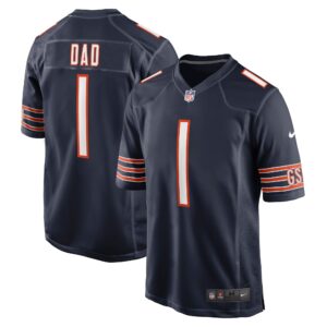 Number 1 Dad Chicago Bears  Game Jersey - Navy