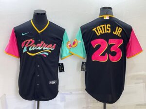 Men's San Diego Padres Fernando #23 Tatis Jr. 2022 City Connect Cool Base Jersey - Black