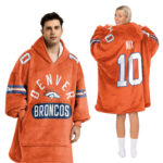 Adult 10 Denver Football Unisex Blanket Hoodie