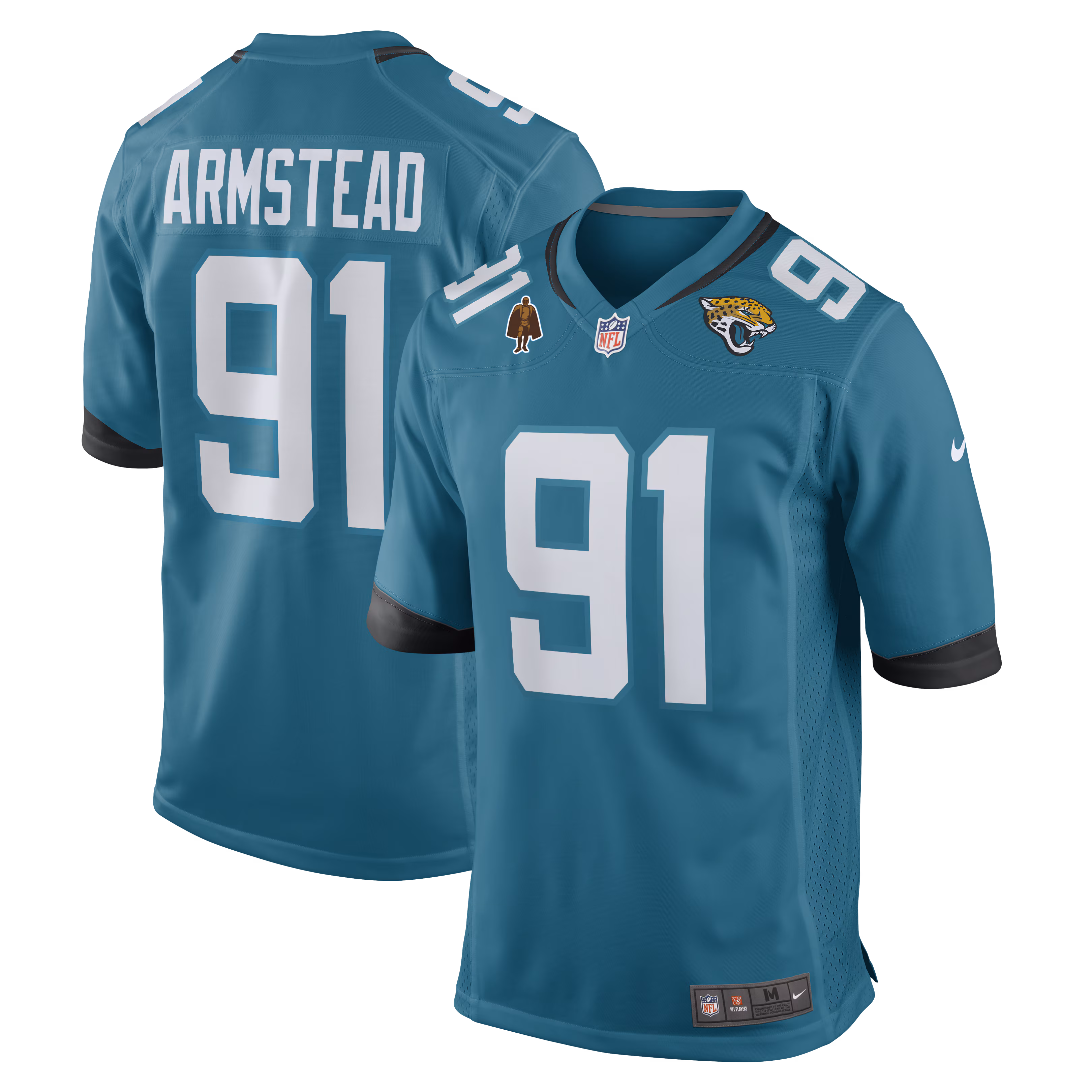 Arik Armstead #91 Jacksonville Jaguars Team Walter Payton Man of the Year Game Jersey - Teal