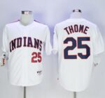 Cleveland Indians #25 Jim Thome White 1978 Turn Back The Clock Stitched Jersey