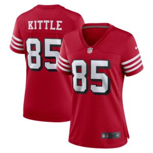 George Kittle San Francisco 49ers  Women's Alternate Game Jersey - Scarlet