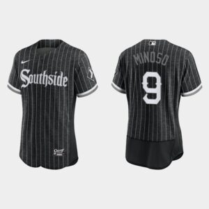 Men's Chicago White Sox #9 Minnie Minoso Black 2021 City Connect Flex base Jersey