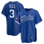 Kyle Teel #3 Italy Baseball 2026 World Baseball Classic Road Stadium Jersey - Navy