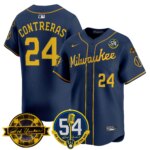 William Contreras #24 Milwaukee Brewers 54 Seasons for Brewers Vapor Premier Limited Jersey - All Stitched