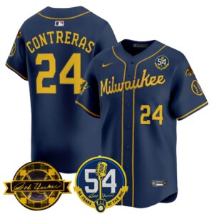 William Contreras #24 Milwaukee Brewers 54 Seasons for Brewers Vapor Premier Limited Jersey - All Stitched