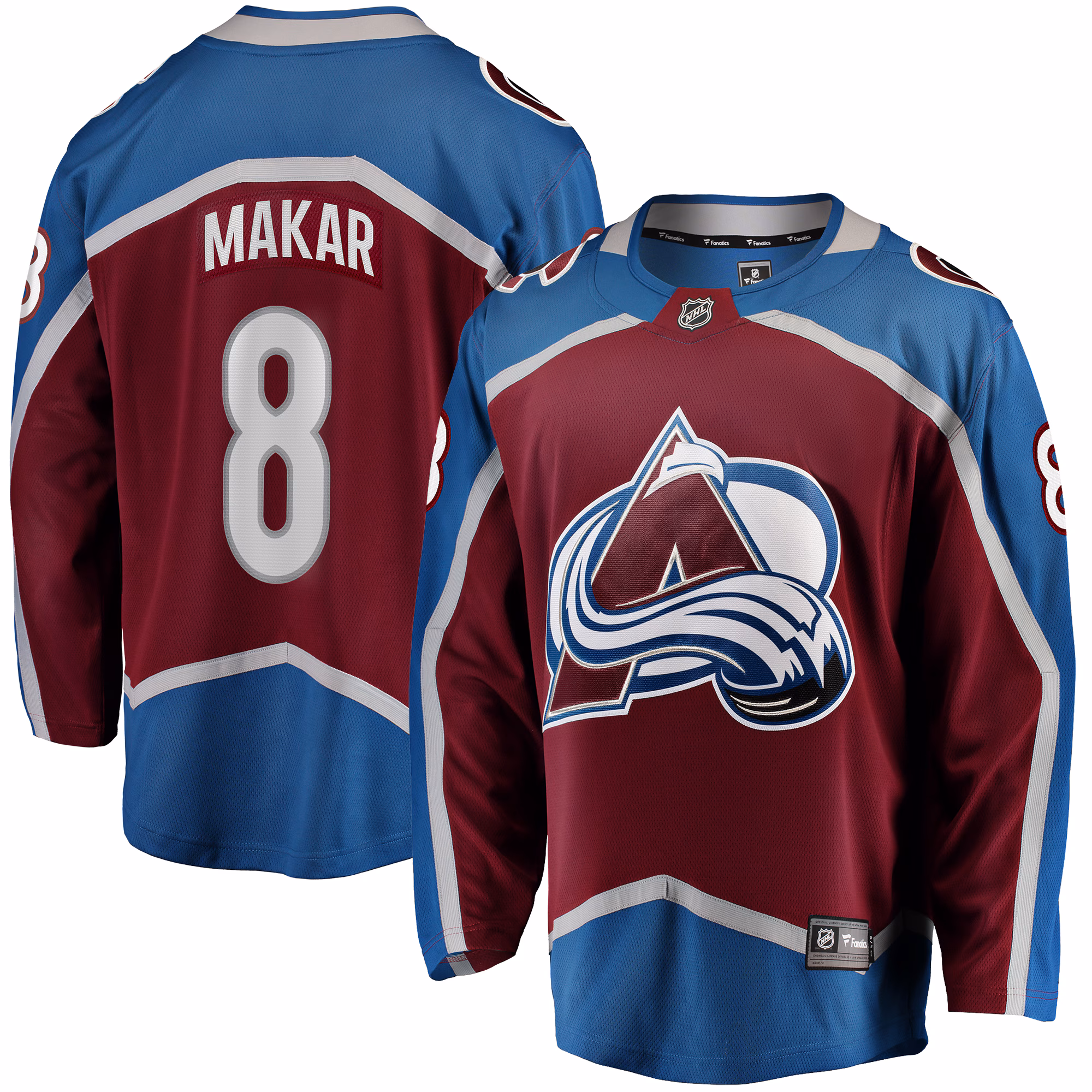 Cale Makar #8 Colorado Avalanche Fanatics Home Breakaway Player Jersey - Maroon
