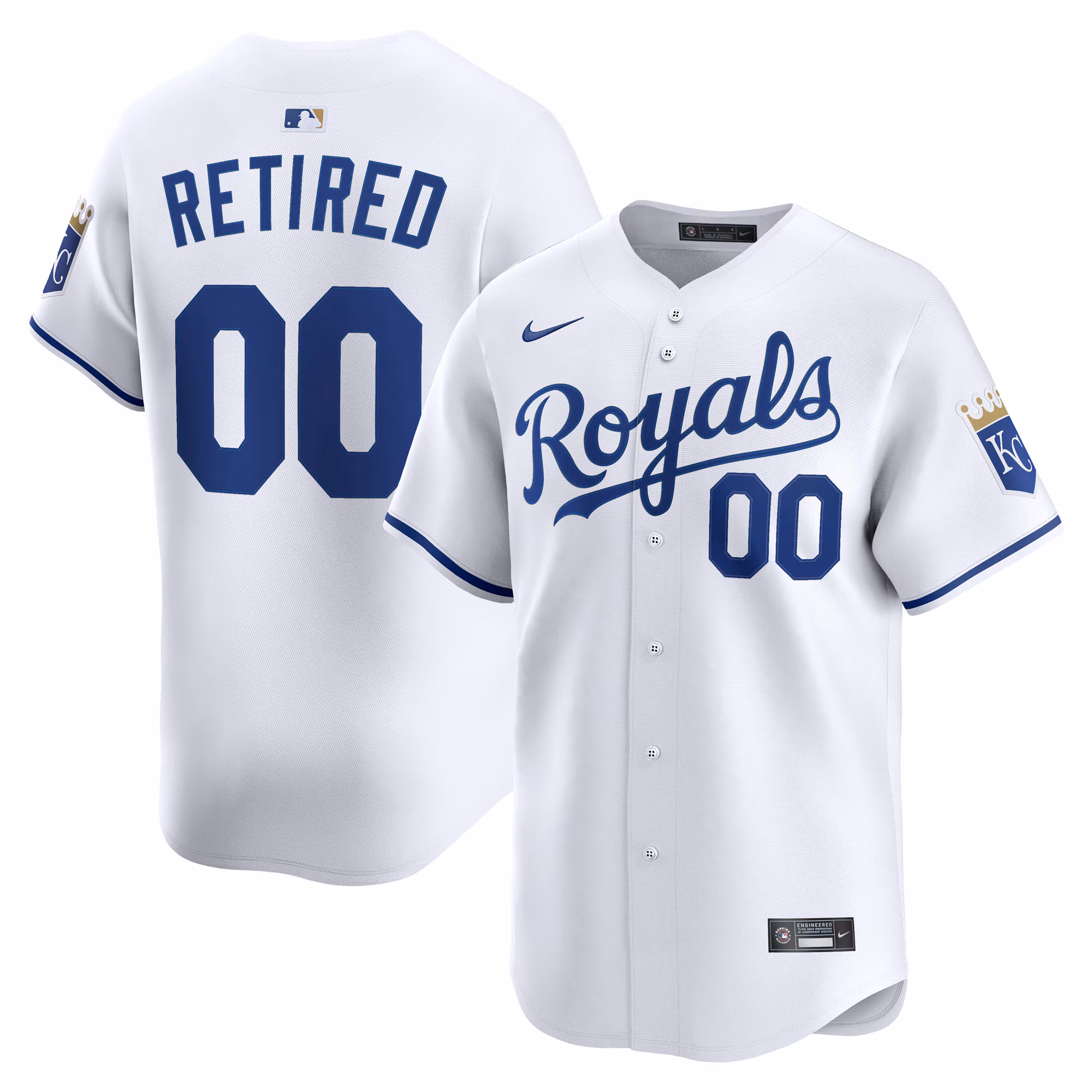 Kansas City Royals White Home Limited Pick-A-Player Retired Roster Jersey