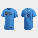 Men's Tampa Bay Rays #8 Brandon Lowe Light Blue Player 2020 Alternate Flex Base Jersey