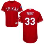 Texas Rangers #33 Martin Perez Red Flexbase Collection Stitched Jersey