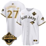 Vladimir Guerrero Jr. #27 Toronto Blue Jays 2025 American League Champions Jersey White Gold