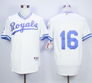 Kansas City Royals #16 Bo Jackson White 1974 Turn Back The Clock Stitched Jersey