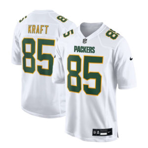 Green Bay Packers #85 Tucker Kraft White Fashion Game Jersey