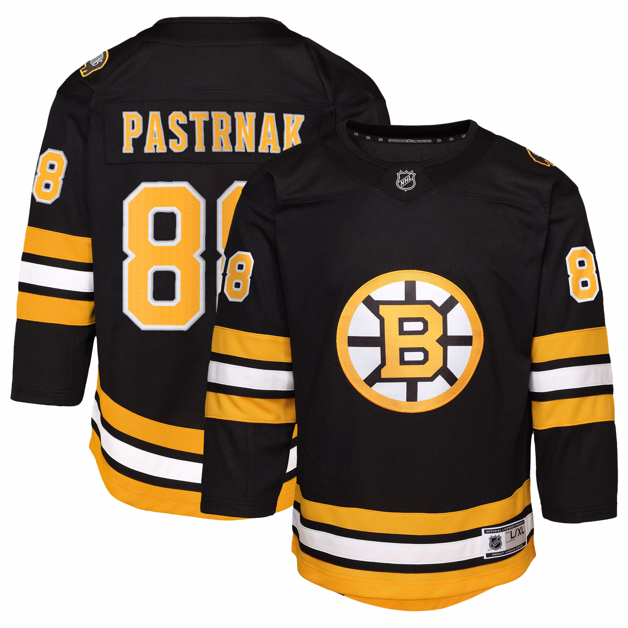 Youth Boston Bruins David Pastrnak #88 Black Home Premier Player Jersey