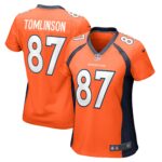 Eric Tomlinson Denver Broncos  Women's Game Player Jersey - Orange