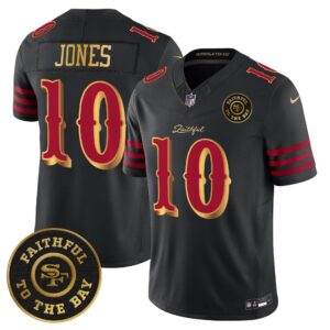 San Francisco 49ers Mac Jones SF "Rivalries" Vapor Limited Jersey - Faithful To The Bay Patch - All Stitched