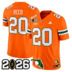 Ed Reed #20 Miami Hurricanes MIA 2026 CFP Final & Florida Patch Vapor Limited Jersey - All Stitched