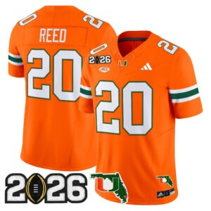 Ed Reed #20 Miami Hurricanes MIA 2026 CFP Final & Florida Patch Vapor Limited Jersey - All Stitched