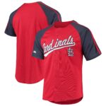 St.Louis Cardinals  Button-Down Raglan Replica Jersey - Red
