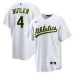 Athletics Lawrence Butler #4 White Home Replica Jersey