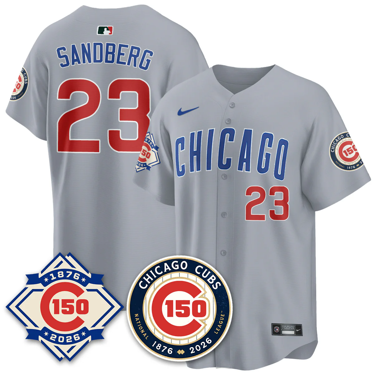 Ryne Sandberg #23 Chicago Cubs 150th Anniversary Vapor Limited Jersey - All Stitched - Image 4