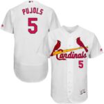 Men's St. Louis Cardinals #5 Albert Pujols White Flexbase Collection Stitched Jersey