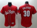 Cincinnati Reds #30 Ken Griffey Red Flexbase Collection Los Rojos Stitched Jersey