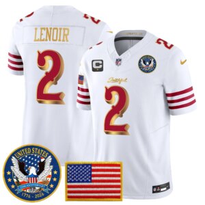 Deommodore Lenoir #2 San Francisco 49ers United States 250th Anniversary Patch Vapor Limited Jersey - All Stitched