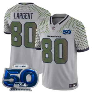 Steve Largent #80 Seattle Seahawks 2025 Rivalries 50th Season Patch Vapor Limited Jersey - All Stitched