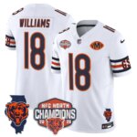 Caleb Williams #18 Chicago Bears CHI 2025 NFC North Champions Patch Jersey V2 - All Stitched
