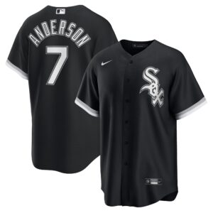 Men's Chicago White Sox Tim Anderson  Black Alternate Replica Player Jersey