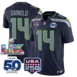 Sam Darnold #14 Seattle Seahawks Super Bowl LX 250th Patch Vapor Limited Game Jersey - All Stitched