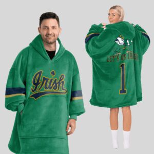 Adult 1 Notre Dame Football Unisex Blanket Hoodie