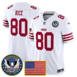 Jerry Rice #80 San Francisco 49ers United States 250th Anniversary Patch Vapor Limited Jersey - All Stitched