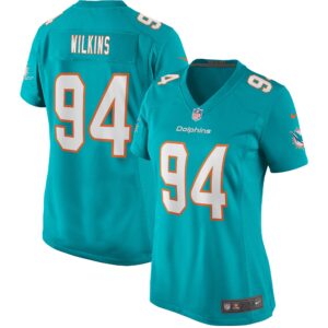 Christian Wilkins Miami Dolphins  Women's Game Jersey - Aqua