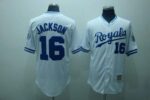 Mitchell And Ness Kansas City Royals #16 Bo Jackson Stitched White Throwback Jersey