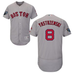 Boston Red Sox #8 Carl Yastrzemski Grey Flexbase Collection 2018 World Series Stitched Jersey