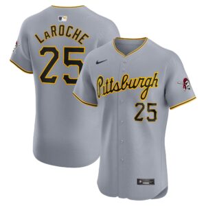 Men's Pittsburgh Pirates Adam LaRoche  Gray Road Elite Player Jersey