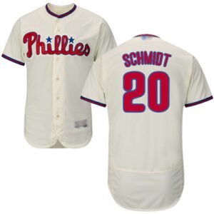 Philadelphia Phillies #20 Mike Schmidt Cream Flexbase Collection Stitched Jersey