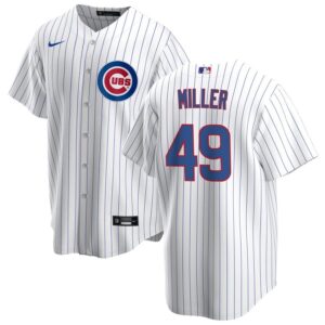 Men's #49 Tyson Miller Chicago Cubs  Home White Jersey