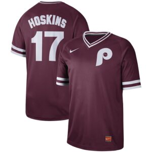 Men's  Philadelphia Phillies #17 Rhys Hoskins Cooperstown Collection Legend V-Neck Jersey