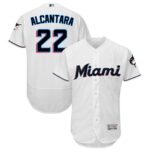 Miami Marlins #22 Sandy Alcantara White Flexbase Collection Stitched Jersey